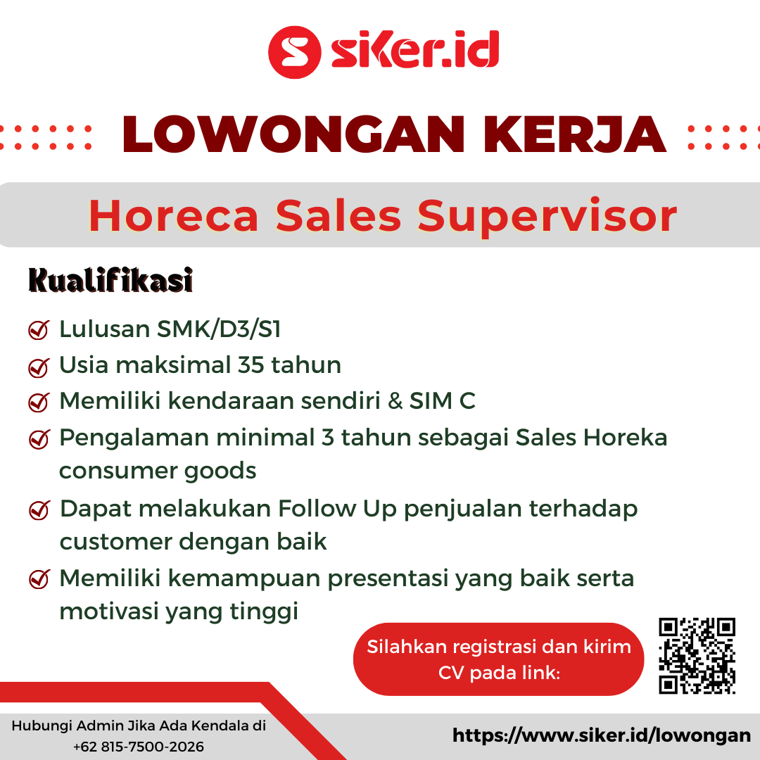 Horeca Sales Supervisor - PT Bisnis Rakyat Indonesia